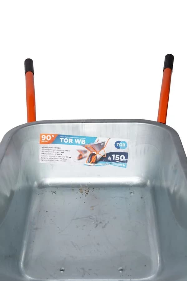Тачка строительная 90 л 150 кг TOR WB одноколесная — фото 2